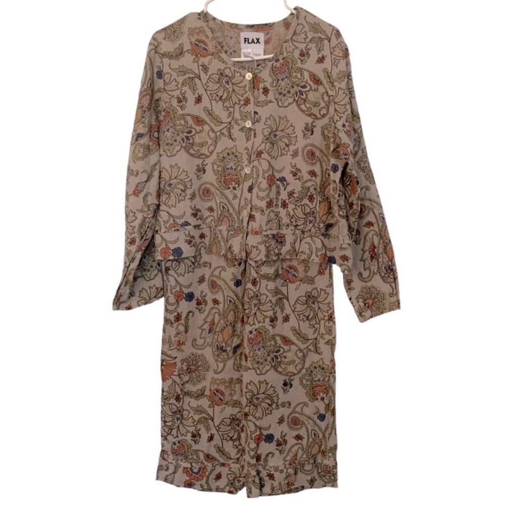 Flax 2 piece linen set, size S, excellent condition